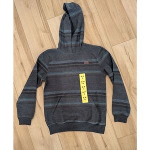 O'Neill Gray and Blue Striped Kids Hoodie